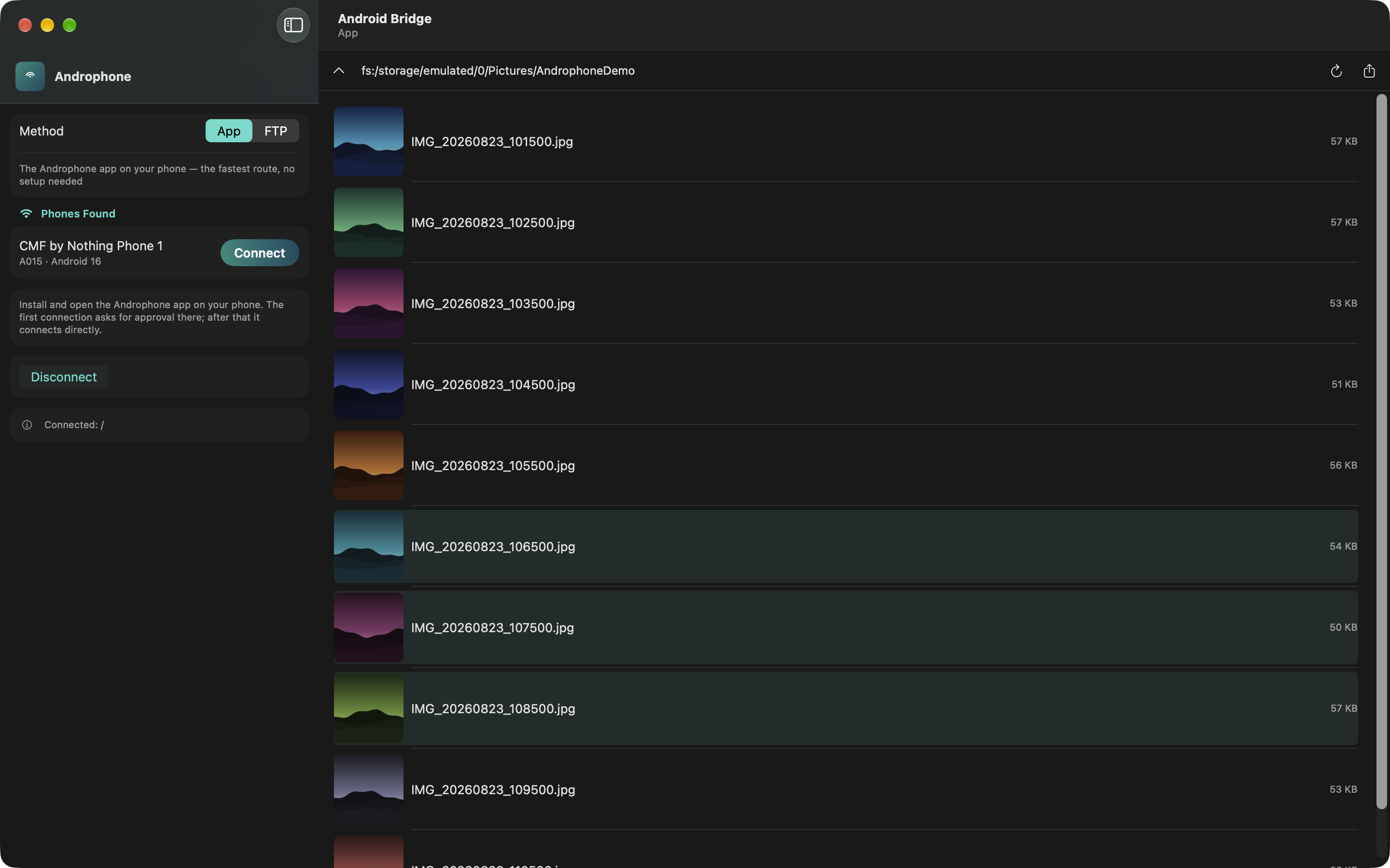 Browsing with Thumbnails screenshot
