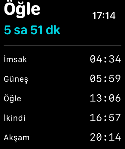 Watch Prayer Overview Apple Watch screenshot