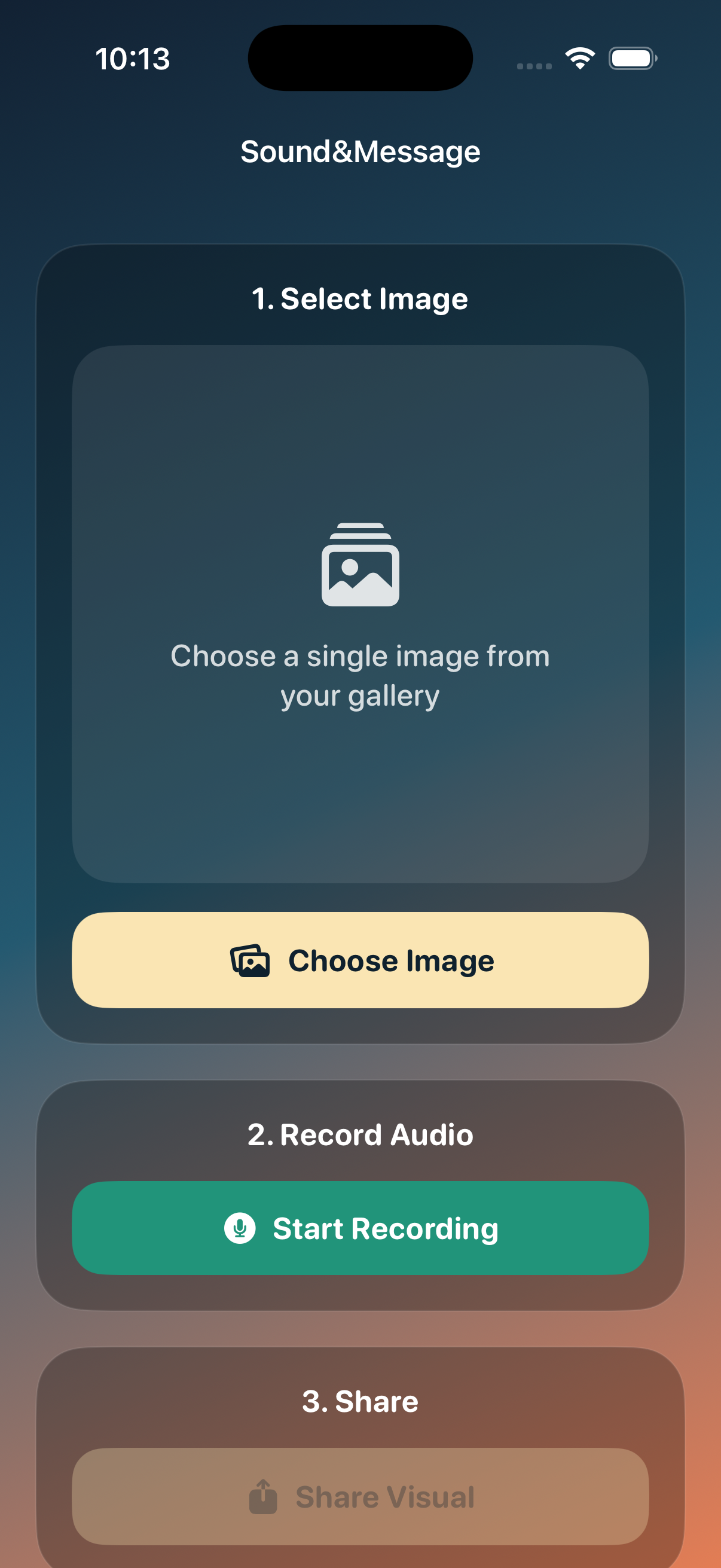 Sound&Message iPhone workflow overview