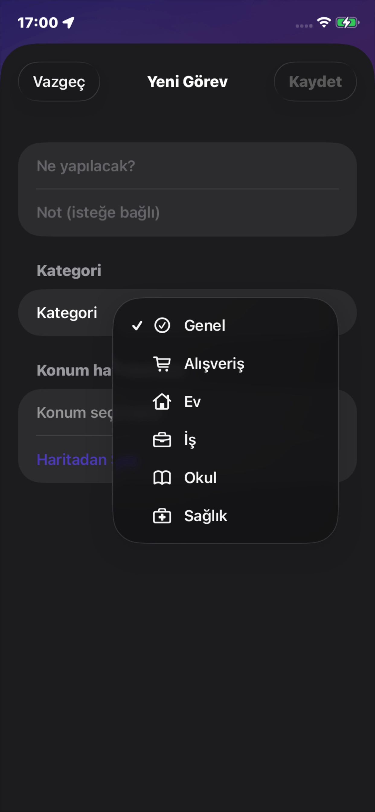 Task Categories screenshot