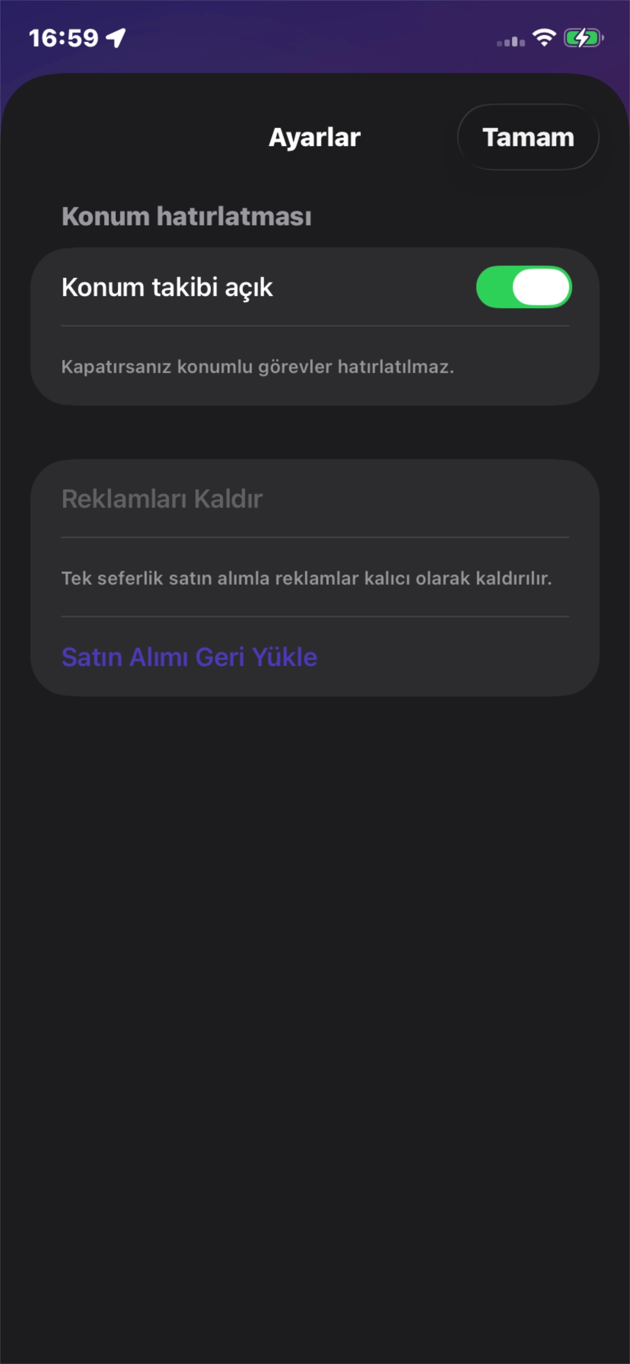 Location Reminder Toggle screenshot