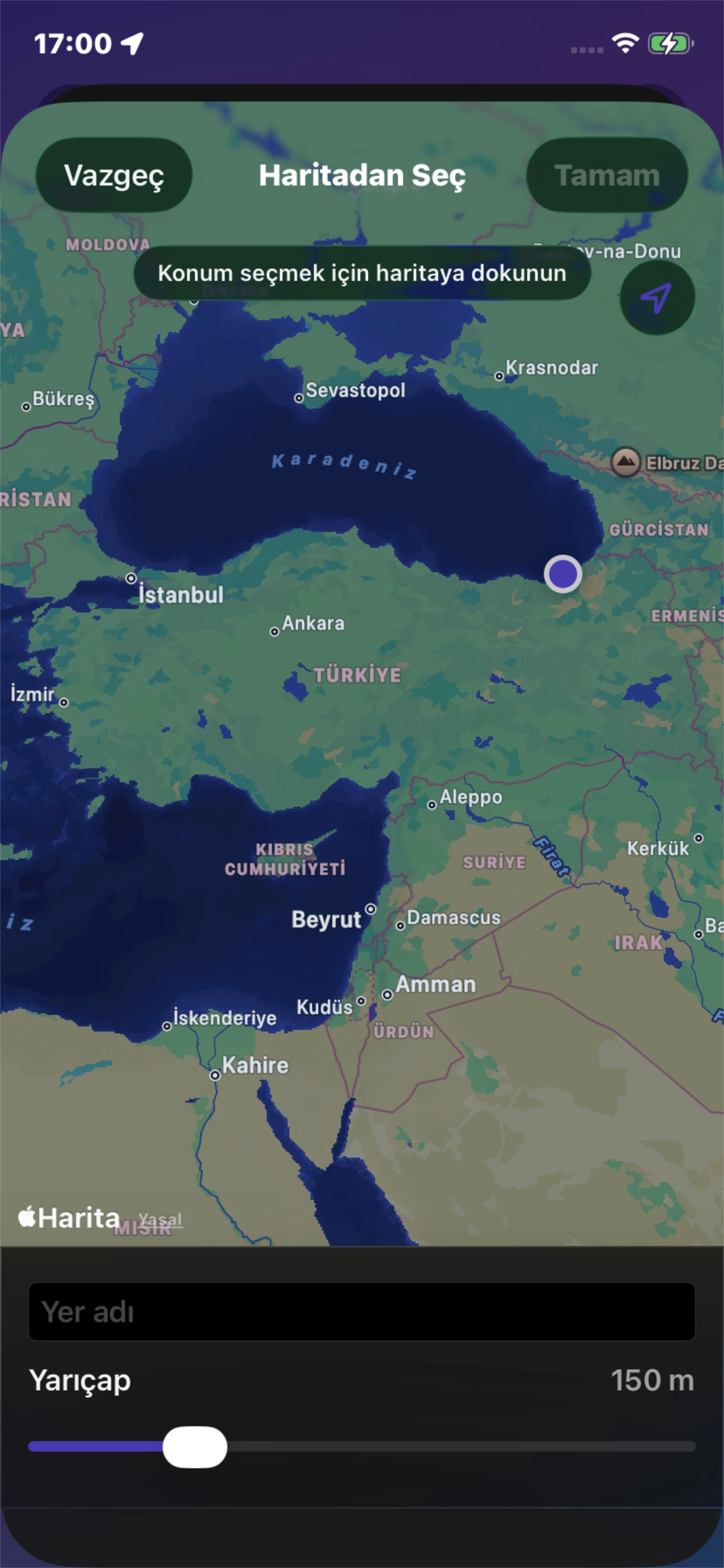 Map-Based Location Picker screenshot